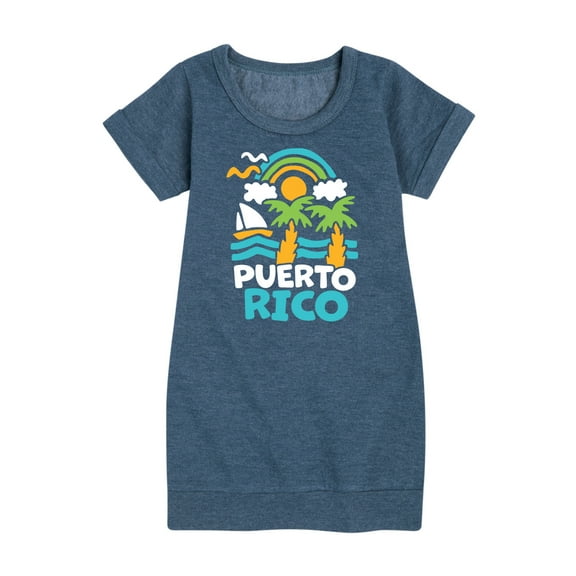 Instant Message - Puerto Rico - Toddler & Youth Girls Fleece Dress
