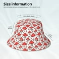 thumbnail image 4 of Daiia Amanita Red Mushroom Pattern Bucket Hat - Trendy Cotton Sun Hat for Beach, Golf, Fishing - Fun Outdoor Vacation Boonie for Men and Women, 4 of 9