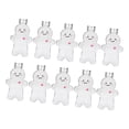 thumbnail image 2 of 10Pcs Juice Bottles Gingerbread Man with Caps for Milk Tea Juicing Milkshake Clear, 2 of 8