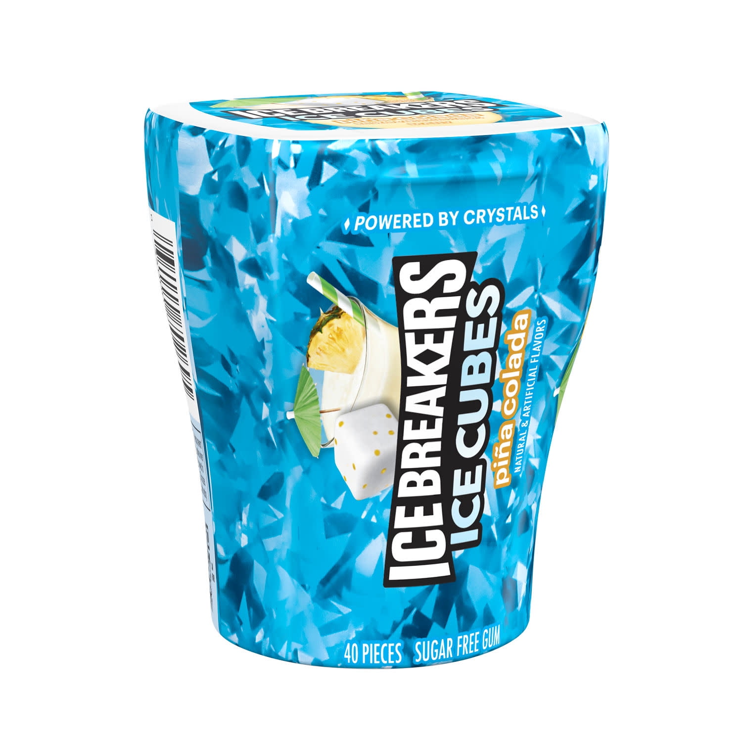 Ice Breakers Ice Cubes Pina Colada Sugar Free Chewing Gum, Bottle 3.24 oz, 40 Pieces