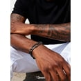 thumbnail image 4 of PROSTEEL Stainless Steel Bracelet for Men Women Figaro Black Chain Wrist Link Bracelets 13MM 8.3 inch Birthday Birthday Father Day Jewelry Gift for Him Dad Son Adult Age, 4 of 9