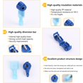 thumbnail image 2 of 240pc Terminals Connectors Quick Splice Scotch Lock T Tap Wire Joint Crimp Cable, 2 of 9
