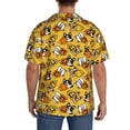 thumbnail image 7 of PAYOHTO Cute French Bulldog & Pumpkins Mens Hawaiian Casual Short-sleeved Shirt Tropical Summer Beach Button Down Shirts, 7 of 7