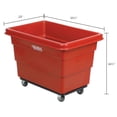 thumbnail image 5 of Global Industrial Plastic Bulk Box Truck 6 Bushel Steel Chassis Base Red, 5 of 5
