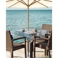 thumbnail image 3 of Fsddascl Coastal Starfish Outdoor Tablecloth - 60x60 Inch Square Dining Table Cover, Beach Summer Starfish Nautical Shell Blue Waterproof Outdoor Table Cloth with Umbrella Hole & Zipper for Patio, 3 of 7