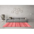 thumbnail image 3 of Ahgly Company Indoor Round Solid Red Modern Area Rugs, 5' Round, 3 of 4