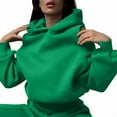 thumbnail image 2 of Conjunto de 2 Piezas para Mujer: Sudadera con Capucha de Gran Tamaño, Pantalones Deportivos Y2K, Ropa de Otoño Verde XXL, 2 of 6
