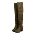 thumbnail image 5 of New Women Refresh Becky-02 Faux Suede Over The Knee Chunky Heel Boot, 5 of 5