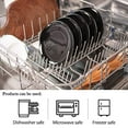 thumbnail image 3 of Delling Porcelain Appetizer Plates, 7 inch Black Dessert/Salad Plates Set of 6, Microwave & Dishwasher Safe, 3 of 6