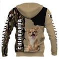 thumbnail image 4 of Sudadera con capucha con estampado 3D de perro chihuahua, husky, gran danés o beagle para mujer y hombre, chándal de calle, regalo de amor para perros, 4 of 5