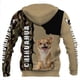 thumbnail image 3 of Sudadera con capucha con estampado 3D de perro chihuahua, husky, gran danés o beagle para mujer y hombre, chándal de calle, regalo de amor para perros, 3 of 4