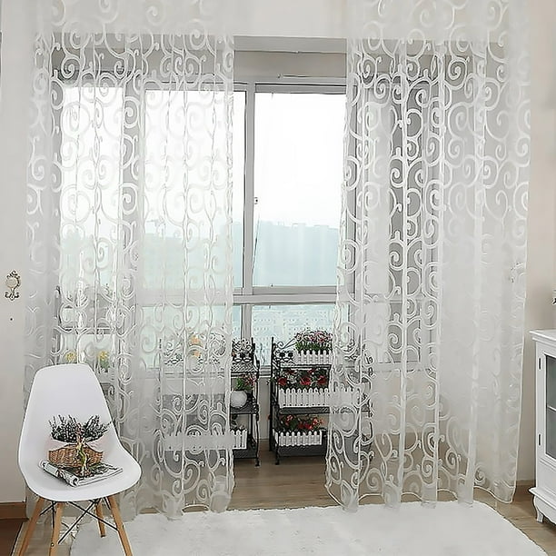 Cortina transparente Naiovety de tul gasa para puerta Type13 NO13