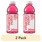 (2 pack) vitaminwater Power-C Zero Sugar Dragonfruit Flavored Water Beverage Bottle, 20 fl oz