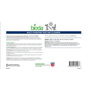 Bioda Multi-Purpose Probiotic Household Enzyme Cleaner and Deodorizer | Professional Strength | Trash Can Deodorizer, Pet Stains and Odors, Drains, Floors, Bathrooms, Toilets | Made in USA | 1 Gallon