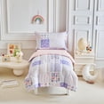 thumbnail image 2 of Juego de Ropa de Cama para Niñas Pequeñas Joyreap Floral con Mariposas en Rosa y Morado, 2 of 7