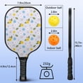 thumbnail image 4 of Pickleball Paddles Set,Pioneer Flower Floral Print Pattern Fiberglass Surface Pickleball Racket Set with 2 Indoor Outdoor Pickleball Balls and Pickleball Bag,Pickle-ball Equipment, 4 of 6