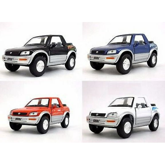 4PC Set: 5" Kinsmart Toyota Rav4 Cabriolet Diecast Model Toy Car Concept 1:32