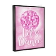 thumbnail image 3 of Stupell Industries Let's Dance Bold Pink Disco Ball Beauty & Fashion Painting Black Floater Framed Art Print Wall Art, 3 of 6