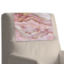 Xixirimido Marble Light Pink Print Recliner Chair Covers for Reclining Chair, PU Leather Headrest Protector for Sofa Recliner Headrest Cover Sofa Slipcovers for Home, 1Pcs