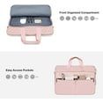 thumbnail image 5 of Mosiso Laptop Bag for Women, 15 15.6 16 inch Laptop Shoulder Bag Computer Messenger Bag for MacBook HP Dell Lenovo Asus Razer Notebook, Pink, 5 of 7