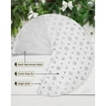thumbnail image 3 of Ayieyill Christmas Tree Skirt, 36 Inches Faux Fur White Christmas Tree Skirt for Christmas Tree Decorations Xmas Tree Skirt (Snowflake), 3 of 7