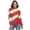 Red White Strip, variant on Red White Strip Women's Turtleneck Sweater Long Sleeve Ribbed Fitted Turtle Neck Casual Fall Winter Collection Top 2XL