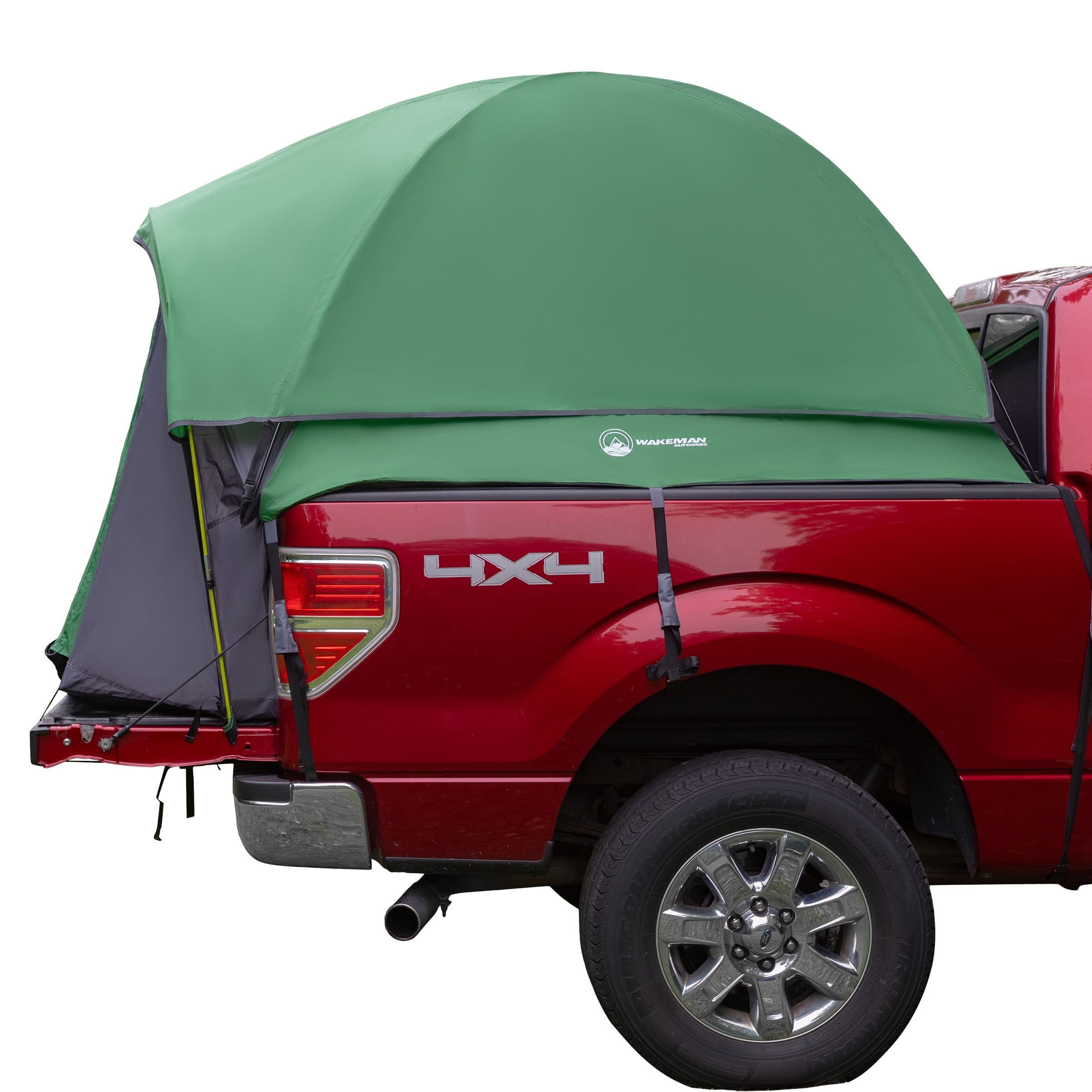 Wakeman Outdoors Water-Resistant Truck Bed Tent for 2-Person, Green, Fits 5.5-6 ft Truck Beds