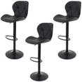 thumbnail image 1 of Sillas de Bar y Barra de Cocina de Acabado Moderno con Respaldo y Reposapies de Altura Ajustable - Bancos Giratorios para Bar con Asiento Acolchado Diseño Elegante Set 3 Sillas, 1 of 7