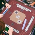 thumbnail image 2 of Miangastore 1PC Mahjong Table Cloth Square Shape Mahjong Mat Board Room Mahjong Pad Anti-slip Desktop Cushion for Games Board Games Mahjong Use (Brown), 2 of 8