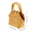 thumbnail image 3 of Cesta de flores tejida a mano, cesta decorativa con mango de mimbre, cesta de flores, 1 ud., 3 of 6