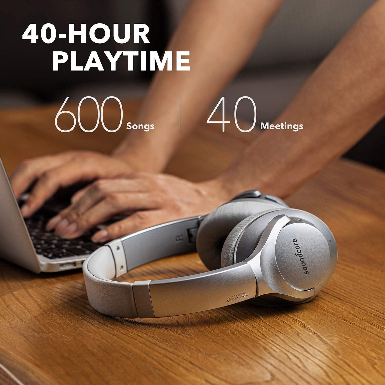 Restored like new Soundcore Anker Life Q20 Noise Cancelling Headphones, over-ear Bluetooth, 60H Playtime, Hi-Res Audio, Deep Bass, Memory Foam (Refurbished)