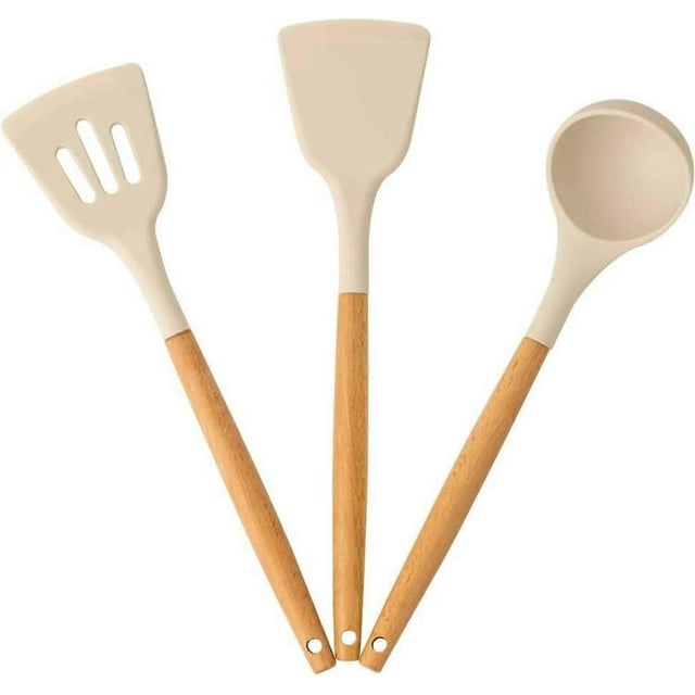 Spatula for Cooking Nonstick, Kitchen Wok Spatula Utensil Set,12.5" Silicone Spatula Set for Kitchen