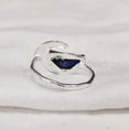 thumbnail image 5 of Lapis Lazuli Ring, Rough Lapis Lazuli Ring, Afghani Lapis, Crescent Moon Adjustable Ring, 925 Sterling Silver, Womens Ring, Christmas, Thanksgiving, Handmade, Statement Jewelry, Rough Gemstone Jewelry, 5 of 5