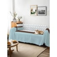 thumbnail image 3 of Blue Brown Morocco Couch Cover for Dogs, Geometric Stripes Aqua Stitching Washable Sofa Covers Slipcover for Pets Dogs Futon Cover, Couch Recliner Covers, Oversized Chair Slipcover 71"x91", 3 of 9