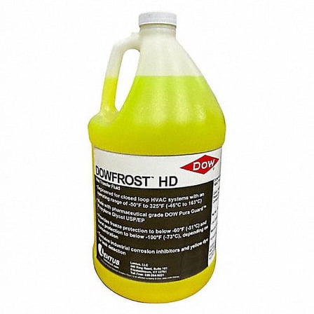 Dowfrost Freeze Protectant, Yellow, 1 gal, Bottle 9992103