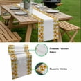 thumbnail image 6 of Yellow Plumeria Blossom Flower Table Runner-36 Inch Long Rustic Floral Minimalist Style Table Runners Linen Burlap Tablerunner for Kitchen Dining Room Holiday Party, 6 of 9