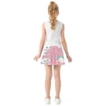 thumbnail image 4 of Girls' Skorts Elastic Waist Skorts with Inner Shorts Athletic Workout Shorts Skirts White Cat Pattern Small, 4 of 9