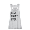 thumbnail image 1 of Thread Tank Best Nanny Ever Women's Sleeveless Flowy Racerback Tank Top Sport Grey Small, 1 of 5