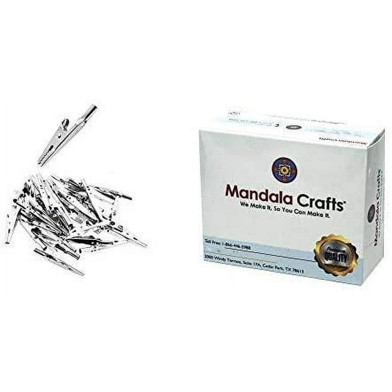 Mandala Crafts Small Metal Alligator Clips for Crafts, Soldering, Electric  Test Leads, Painting 51mm 2 Inches 