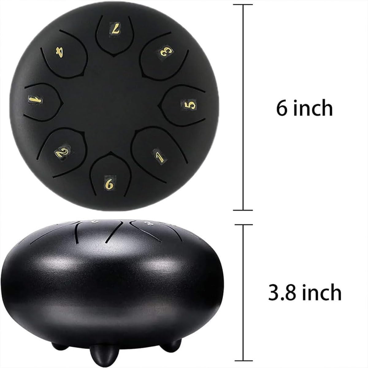 Rain Drum for Outside, Steel Tongue Drum Rain Chime, Mini Handpan Drum Instrument, 8 Note 6 Inch Chakra Drum for Rain Outdoor, Waterproof Outside Musical Rain Drum for Garden (Green)