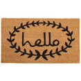 thumbnail image 1 of Calloway Mills 121811729 17 x 29 in. Calico Hello Rectangular Doormat, Natural & Black, 1 of 1
