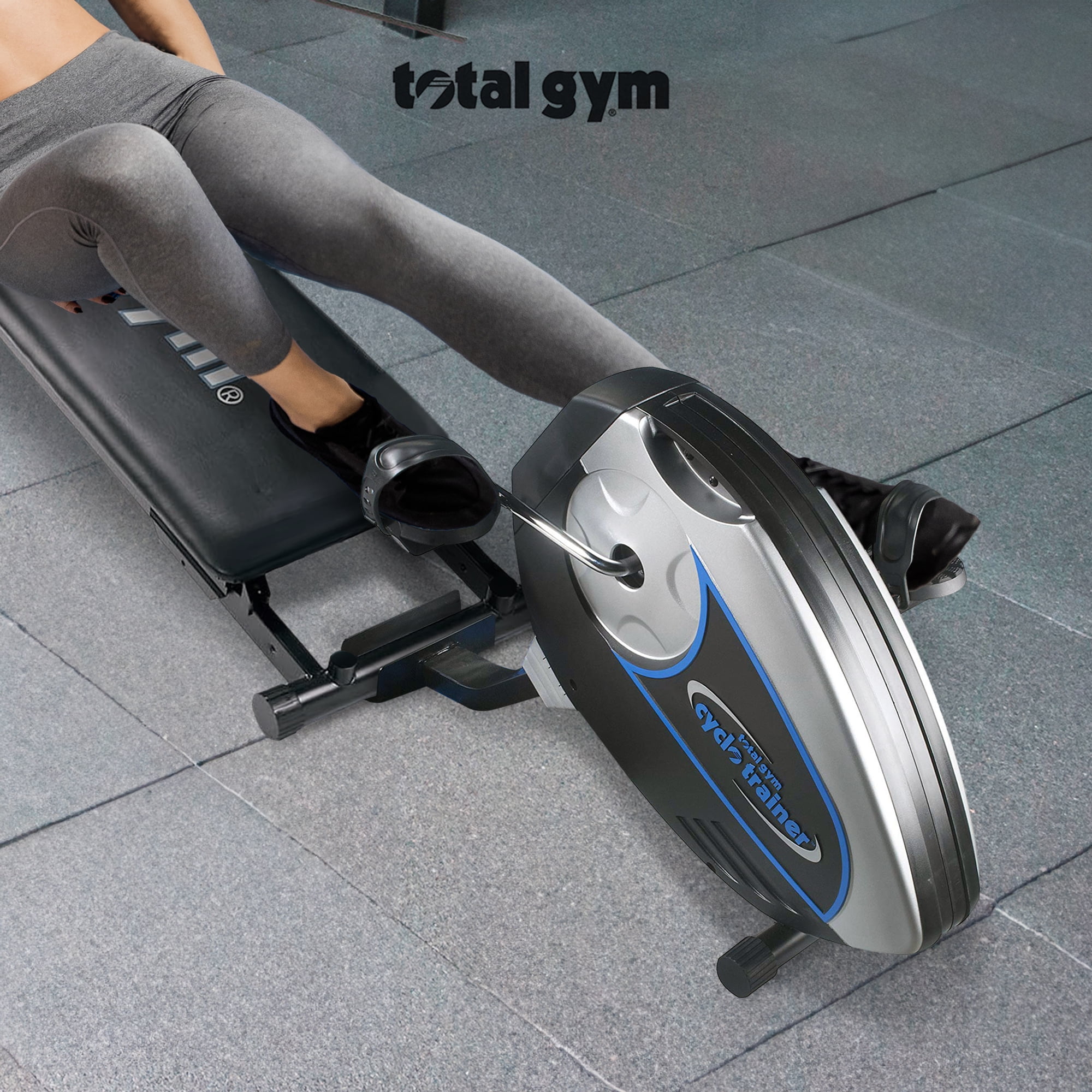 Total Gym Attachable Cyclo Supportive Trainer With Digital Monitor Progress Tracking Display For Home Workout Exercise Machines Black