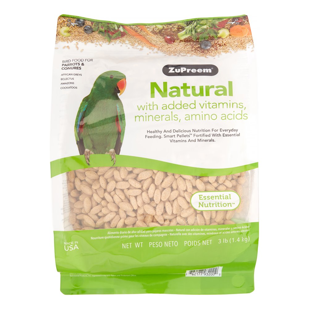 ZuPreem Natural with Vitamins, Minerals & Amino Acids Parrot & Conure