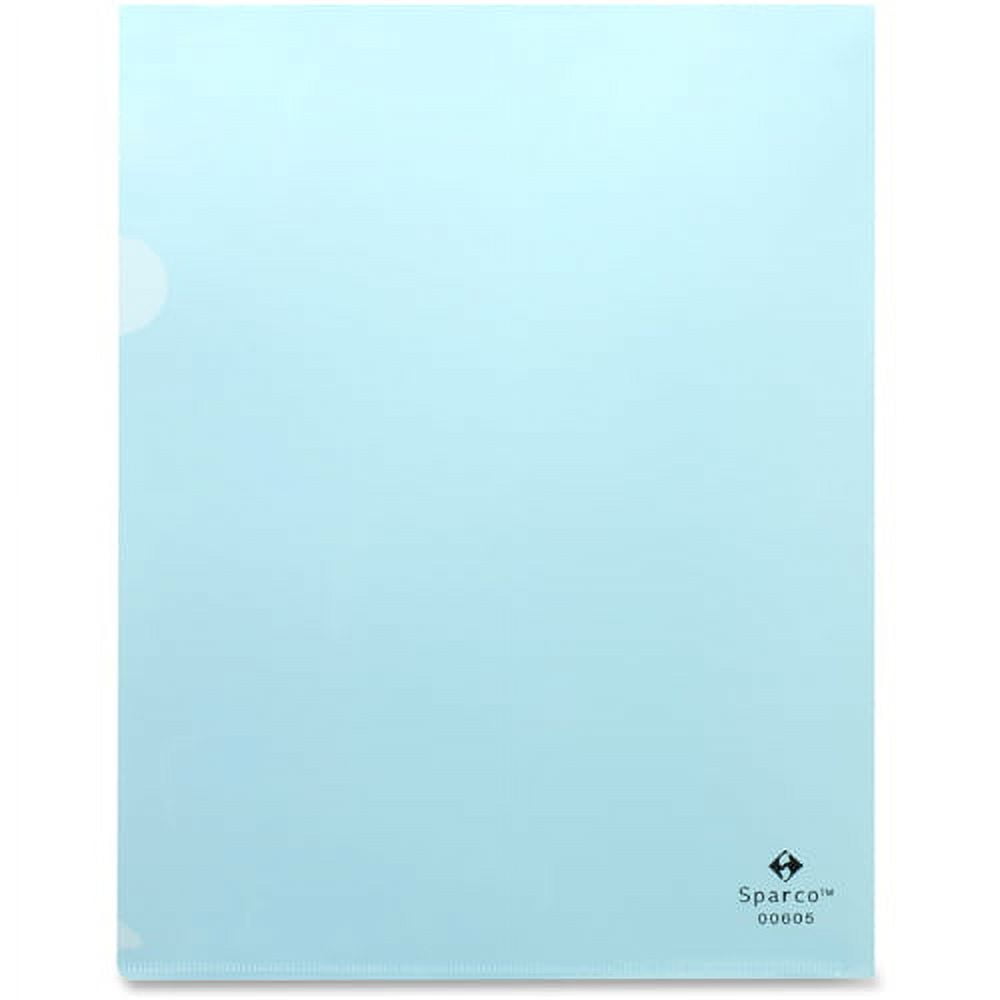 Business Source, BSN00605, Transparent Poly File Holders, 10 / Pack, Blue
