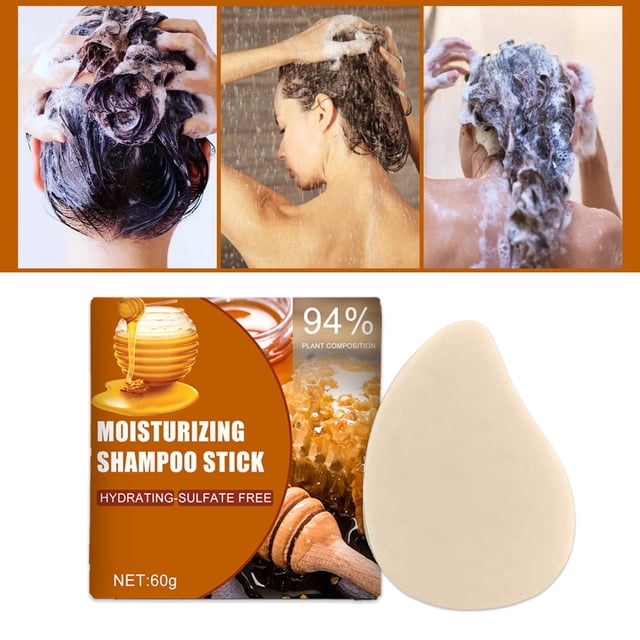 Barra de champú de jabón en barra de champú hidratante para el cabello natural, fácil de utilizar, sin sulfato - Miel Colco barras de champú para el cabello