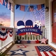 thumbnail image 6 of Nkmbld 4th of July Decorations for Front Door, Wooden Patriotic Independence Day Hanging Decorations, Welcome Hanging Sign for Indoor Outdoor Home Wall Decor, 6 of 7