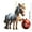 H, variant on Dserfhy Horse Christmas Ornament Cartoon 2D Flat Horse Hanging Ornament with Santa Hat And Christmas Balls Acrylic Car Rear View Mirror Charm for Auto Interior Accessories