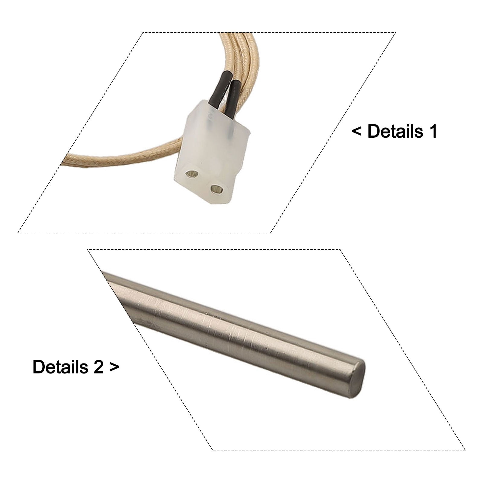 Hot Rod Ignitor Replacement Pack of 2 for Traeger and For PitBoss Grills