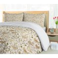 thumbnail image 5 of Ambesonne Chicken Duvet Cover Sets, Chunky Farm Animals Flowers, 2-Queen, Brown Camel, 5 of 7