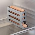 thumbnail image 5 of 4 Tiers Egg Holder for Fridge - 4-Layer Automatic Egg Rolling Dispenser, Space-Saving Large Capacity Dedicated Rolling Egg Storage Box for Refrigerator Eggs Storage Container (White), 5 of 5